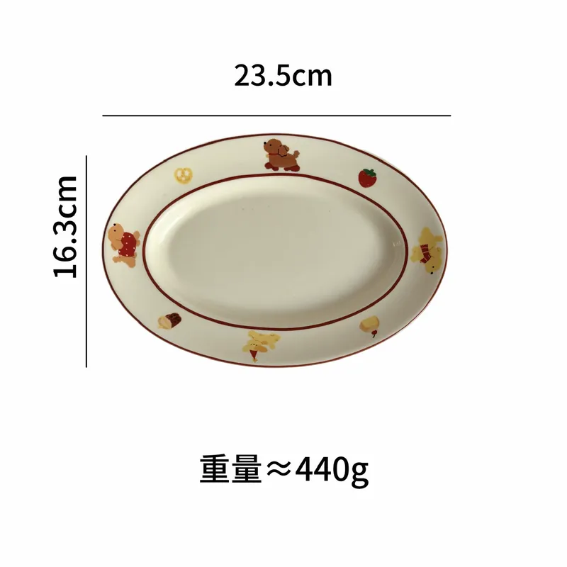 Christmas Cartoon Ceramic Breakfast Plate tableware view 8
