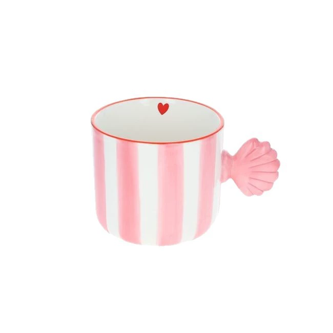Hand-Painted Stripe Ceramic Mug tableware view 5