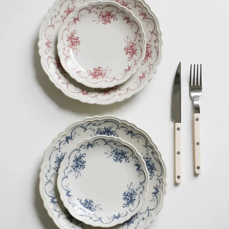 French Vintage Floral Edge Dinner Plate