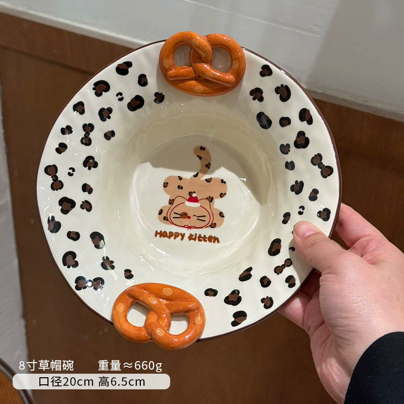 豹猫陶器ボウル＆プレートセット tableware view 7