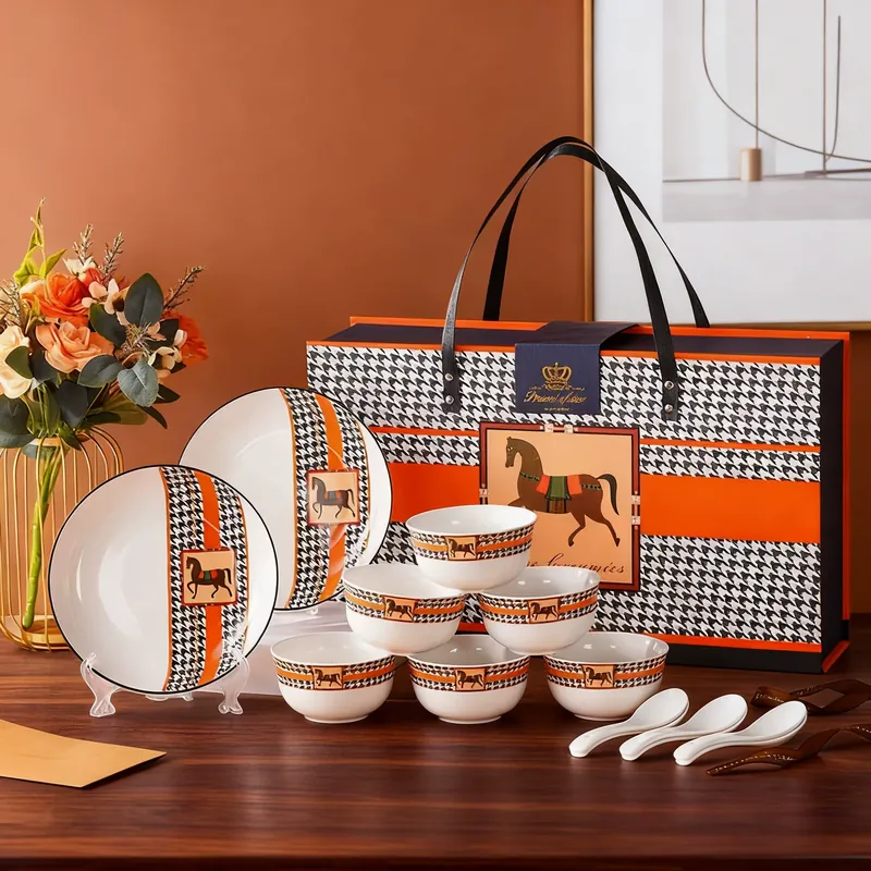 Horse Ceramic Dinnerware Gift Set tableware