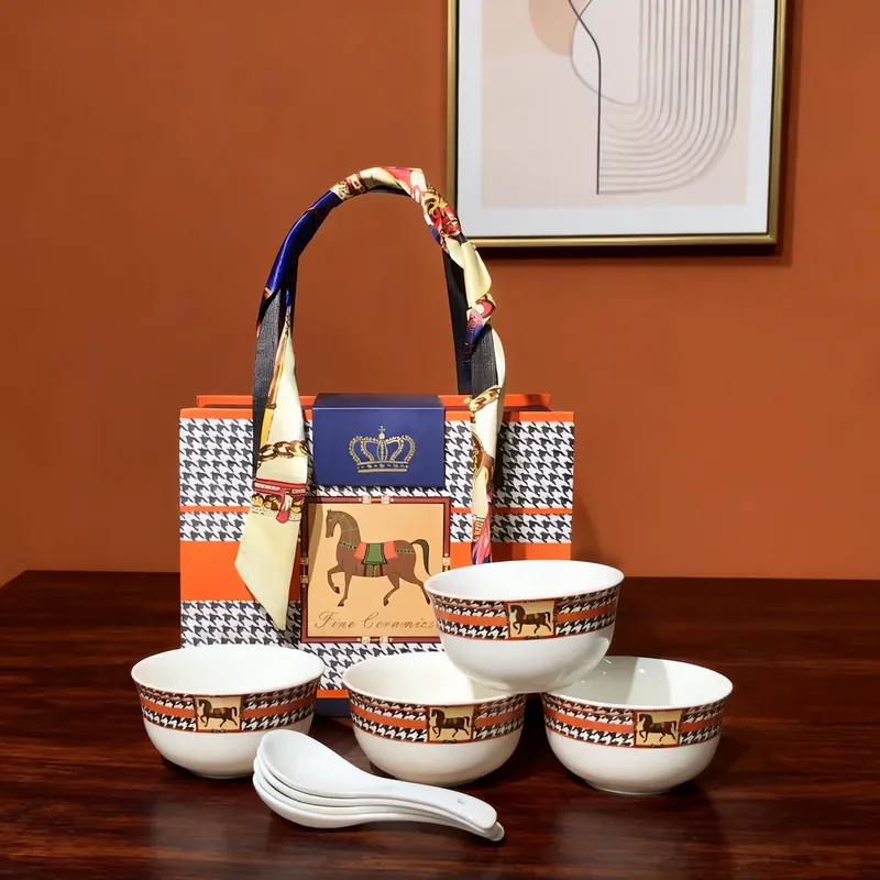 Horse Ceramic Dinnerware Gift Set tableware view 7
