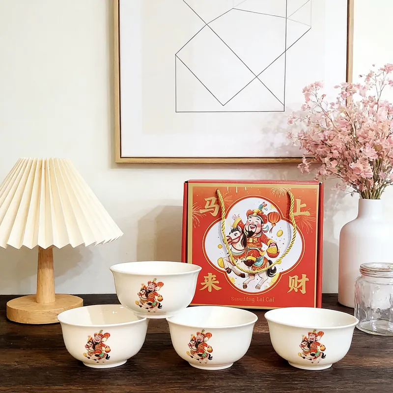 Fortune God Ceramic Bowl tableware view 3