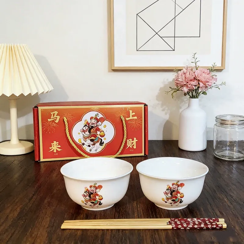 Fortune God Ceramic Bowl tableware view 4