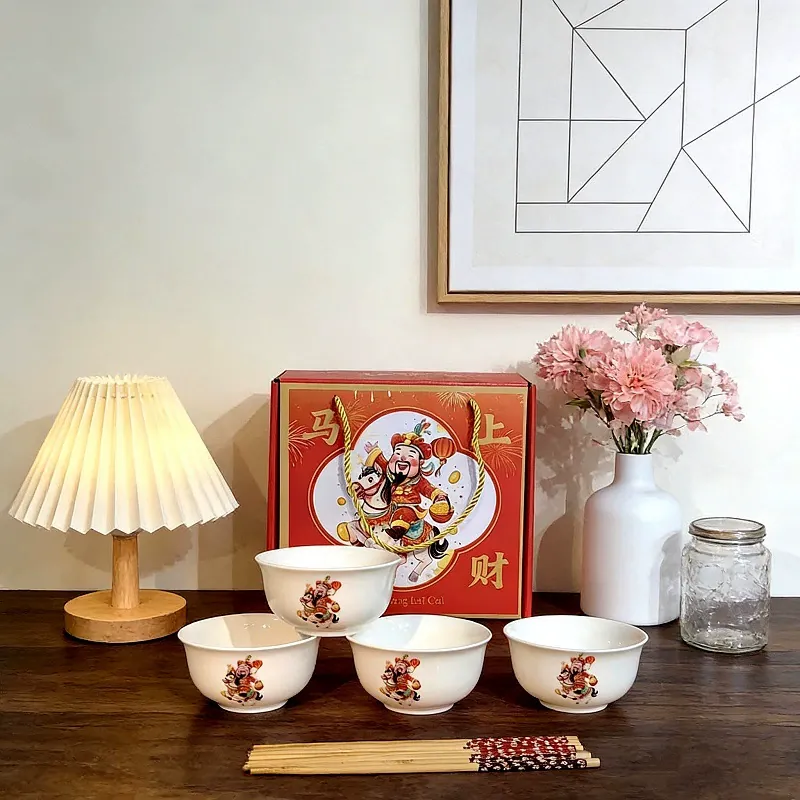 Fortune God Ceramic Bowl tableware view 7